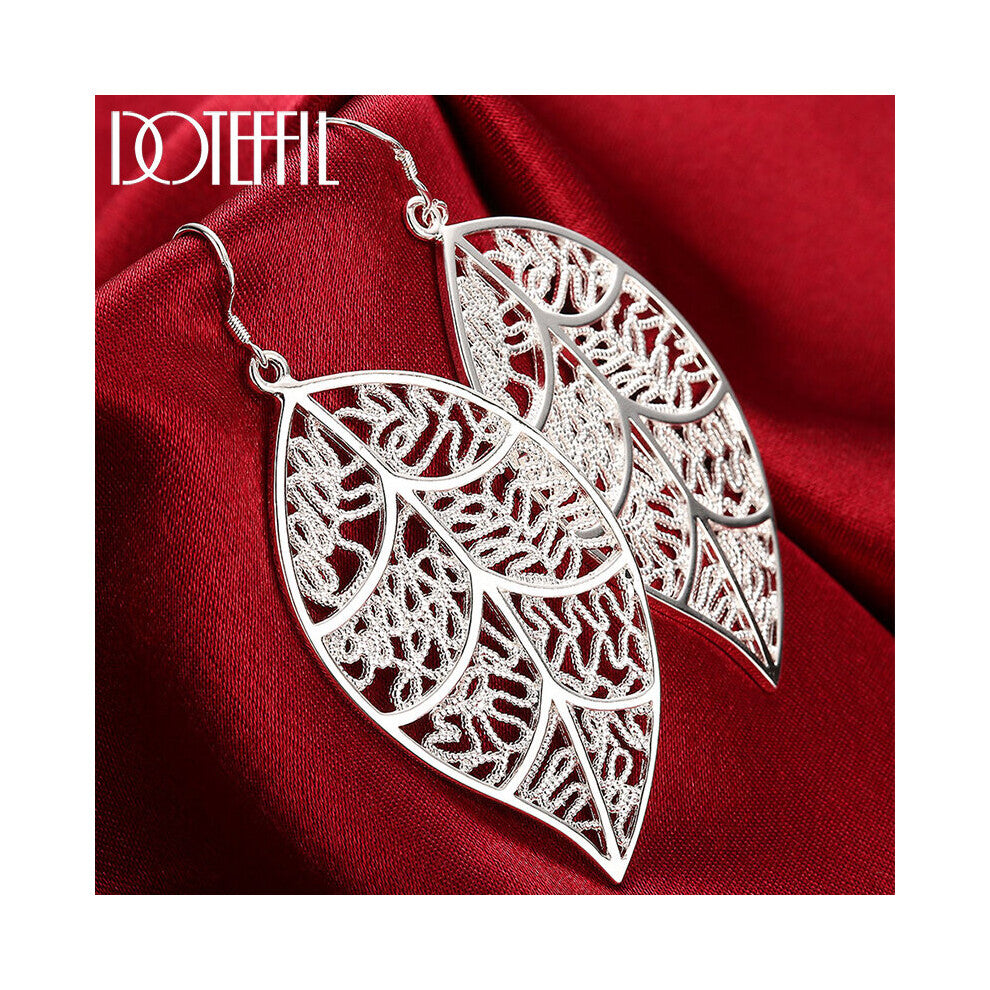 Arrival 925 Sterling Silver Leaf Earrings For Women Wedding Engagement Jewelry Gift Christmas Gift
