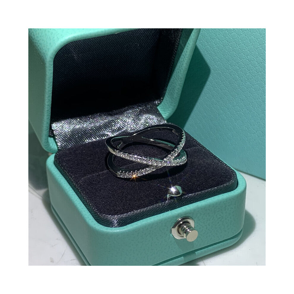 Promise ring Real 925 Sterling silver AAAAA Cz Stone Statement Party Wedding Band Rings for women Engagement Jewelry