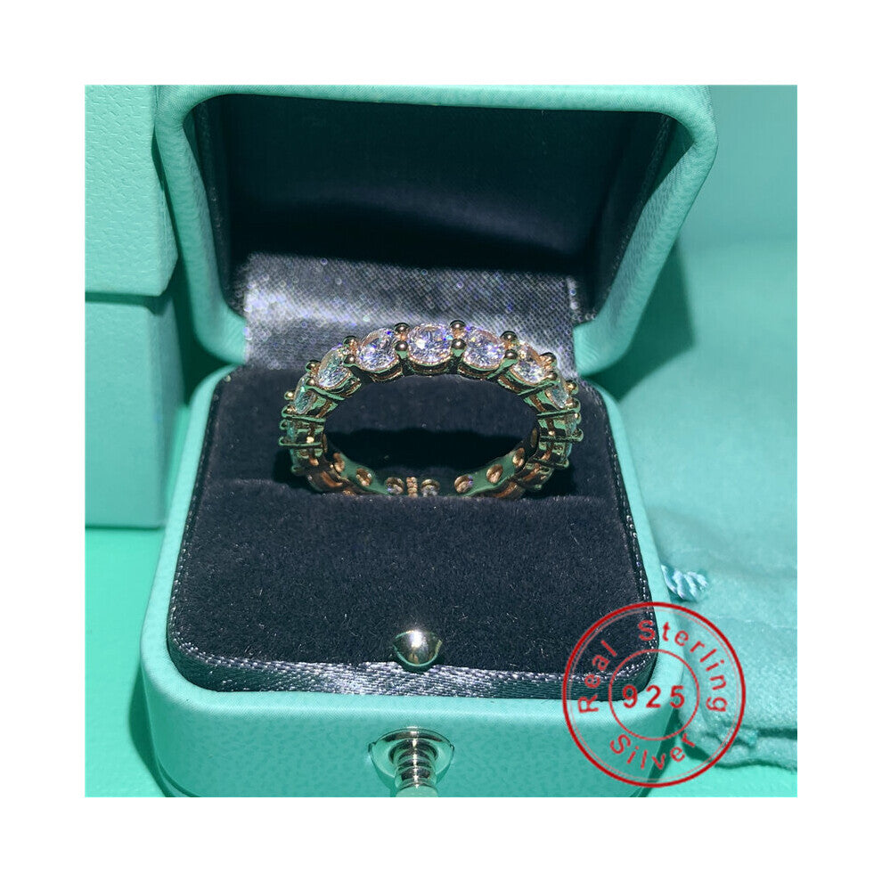 Promise ring Real 925 Sterling silver AAAAA Cz Stone Statement Party Wedding Band Rings for women Engagement Jewelry