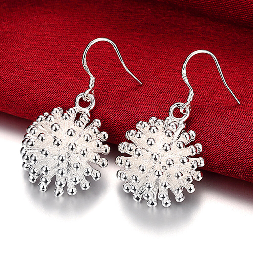 925 Silver Earrings 50mm Round Circle Hoop Earrings For Women Wedding Engagement Charm Jewelry Gift