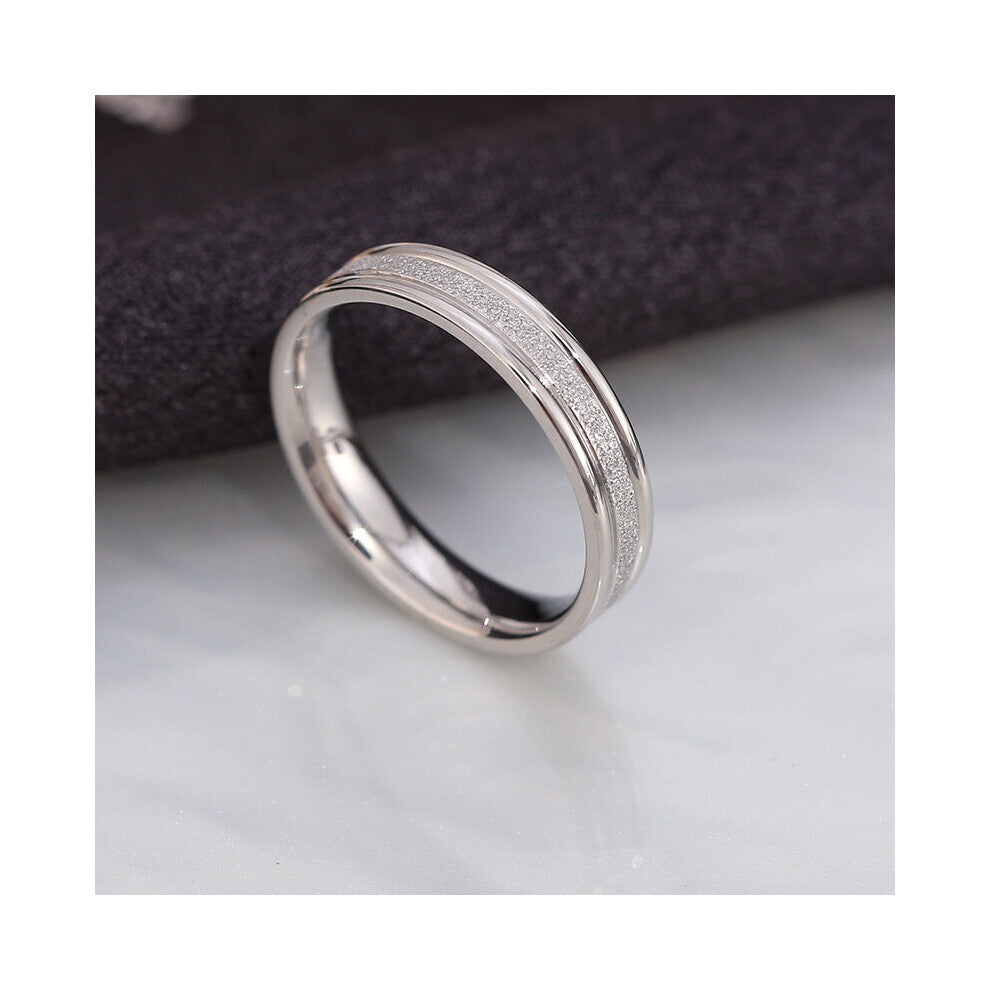 Rose Frosted Finger Ring Wedding ring engagement ring Jewelry 316L Stainless Steel Top Never Fade