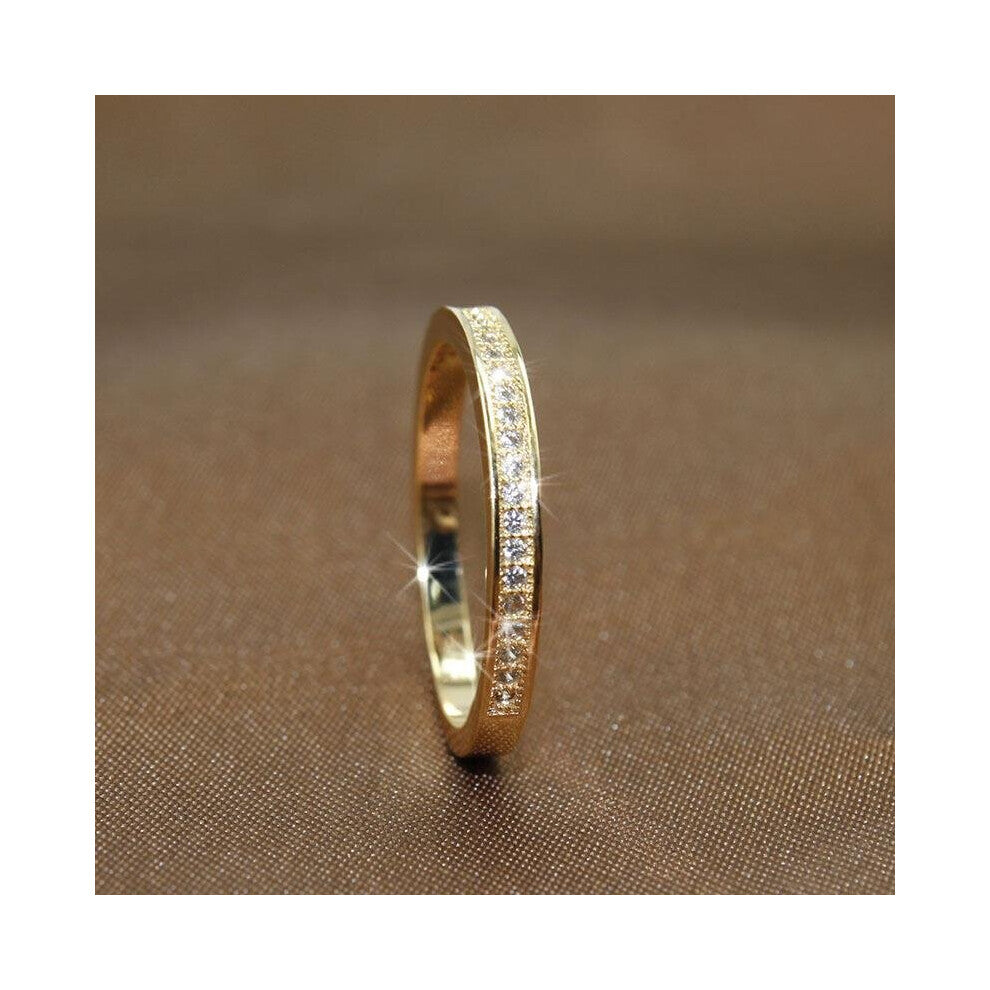 3 Colors Rose Silver Round Rings for Women Party Wedding Engagement High Jewelry