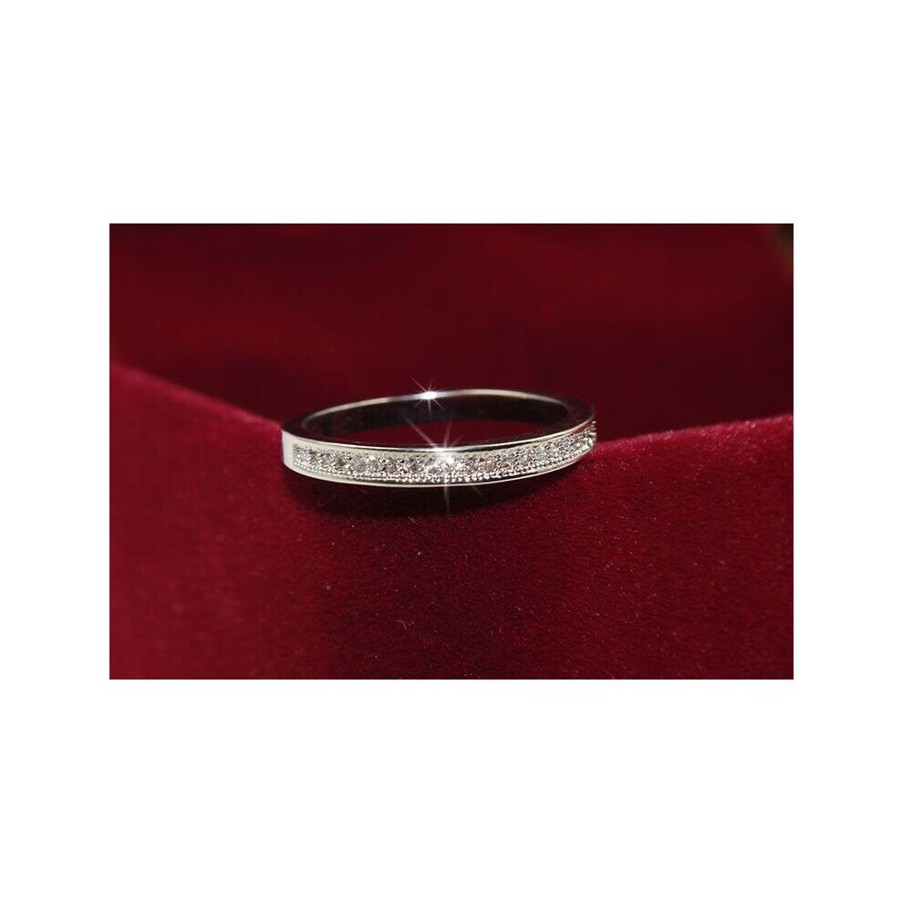 3 Colors Rose Silver Round Rings for Women Party Wedding Engagement High Jewelry