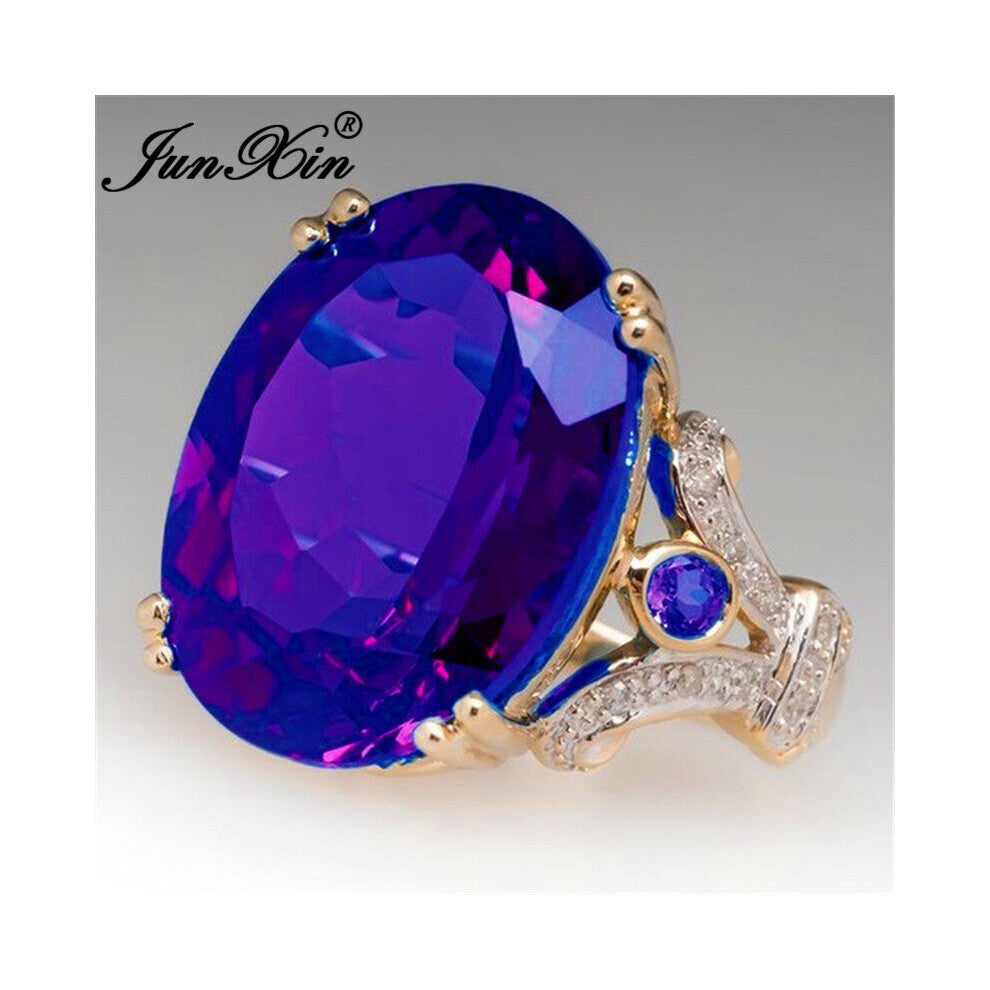 Female Big Stone Ring Silver Zircon Wedding Rings For Women Bridal Love Engagement Ring