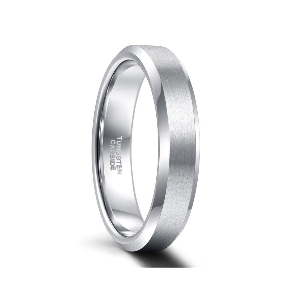 4-6-8-mm Tungsten Carbide Ring Men Brushed Silver Wedding Band Women Engagement Rings For Male Jewelry