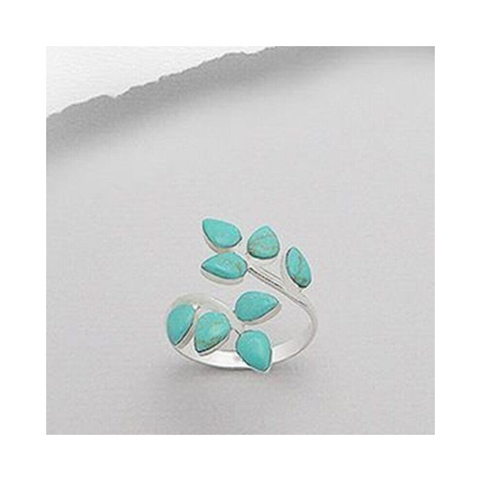 Silver Color, Women's Ring, Green Stone, Luxury, Sophisticated Noble, Metal Plated, Engagement Wedding, Jewelry