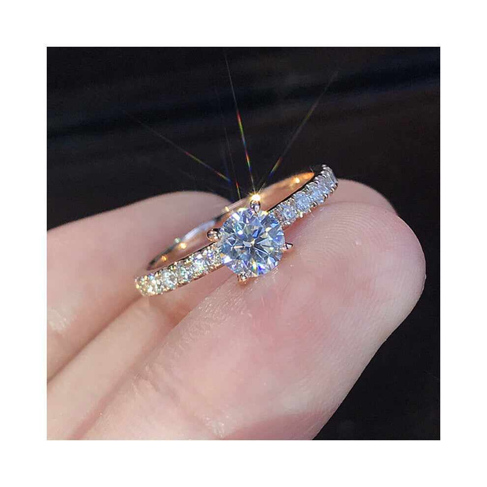 Claws Crystal Zircon Engagement Rings For Women Female Wedding Jewelry Accessories Gift Women Rings