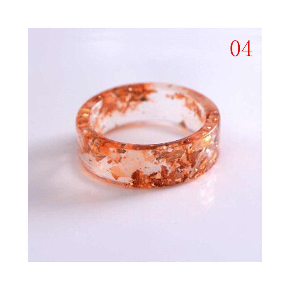 Ring DIY Dried Flowers Colorful Resin Ring Clear Classic Flowers Plants Inside Engagement Wedding Ring Finger Decor