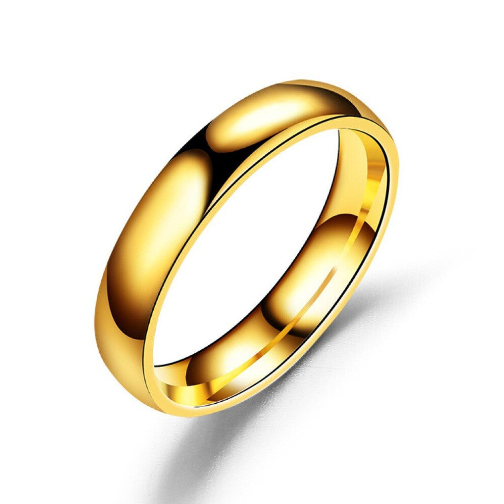 Golden Engagement Wedding Ring Couple Ring Style Fine Jewelry Anniversary Men and Women Ring