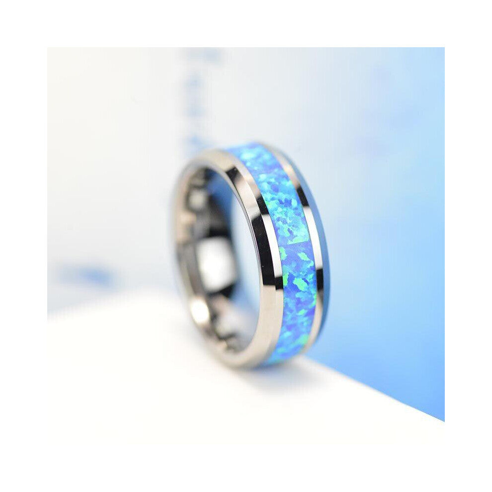 8mm Rings For Men Jewelry Stainless Steel Wedding Engagement Finger Ring Anniversary Party Gift Accessories