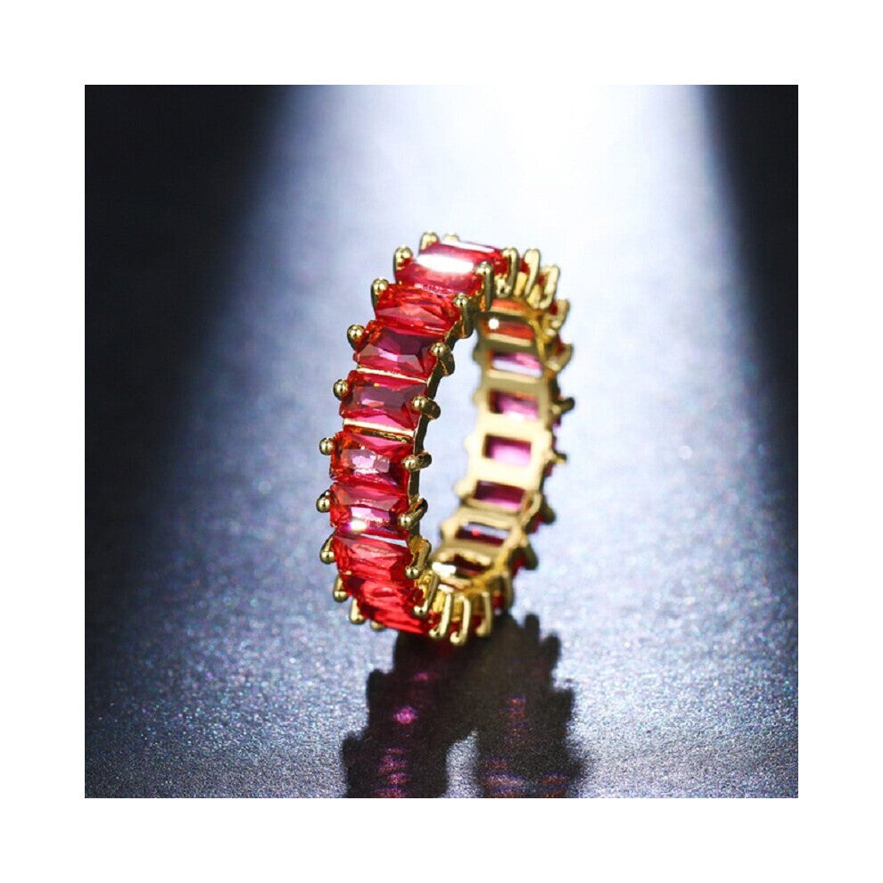 Female Crystal Stone Ring Irregular Zirconia Wedding Rings for Women Geometric Zircon Engagement Ring