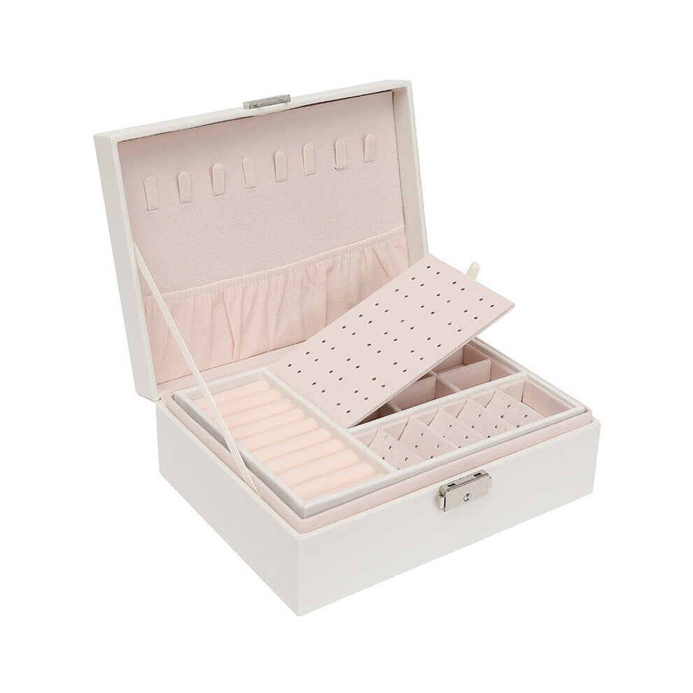 Large Capacity Lockable High-grade Household Necklace Earring Jewelry Storage Box