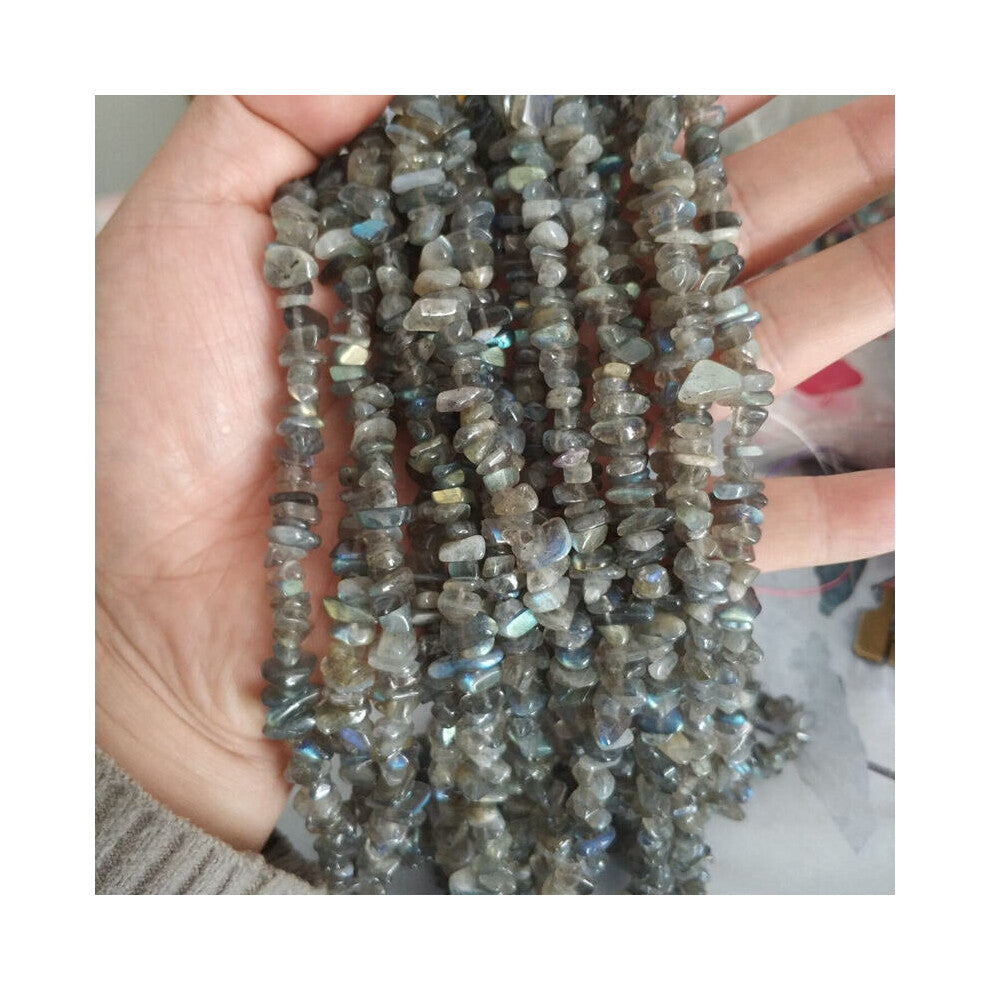Natural Gray Labradorite Stone Loose Beads 5-8mm Chip Irregular Shape Necklace Bracelet Jewelry Accessories a482