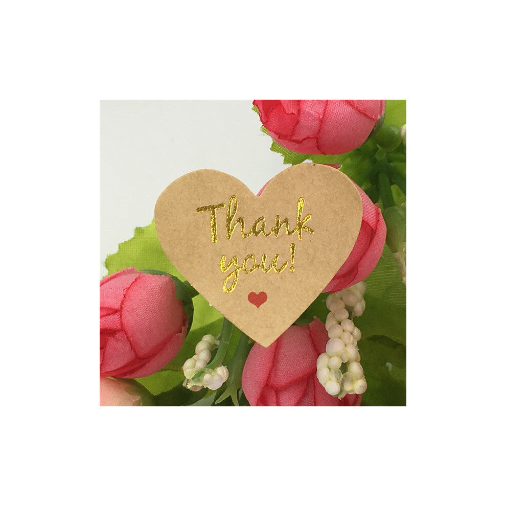 100 Pcs-lot heart Shape stamping Seal Lable Gift Decor Stickers Bakery Cookie Packaging Bag Paper Seal Label