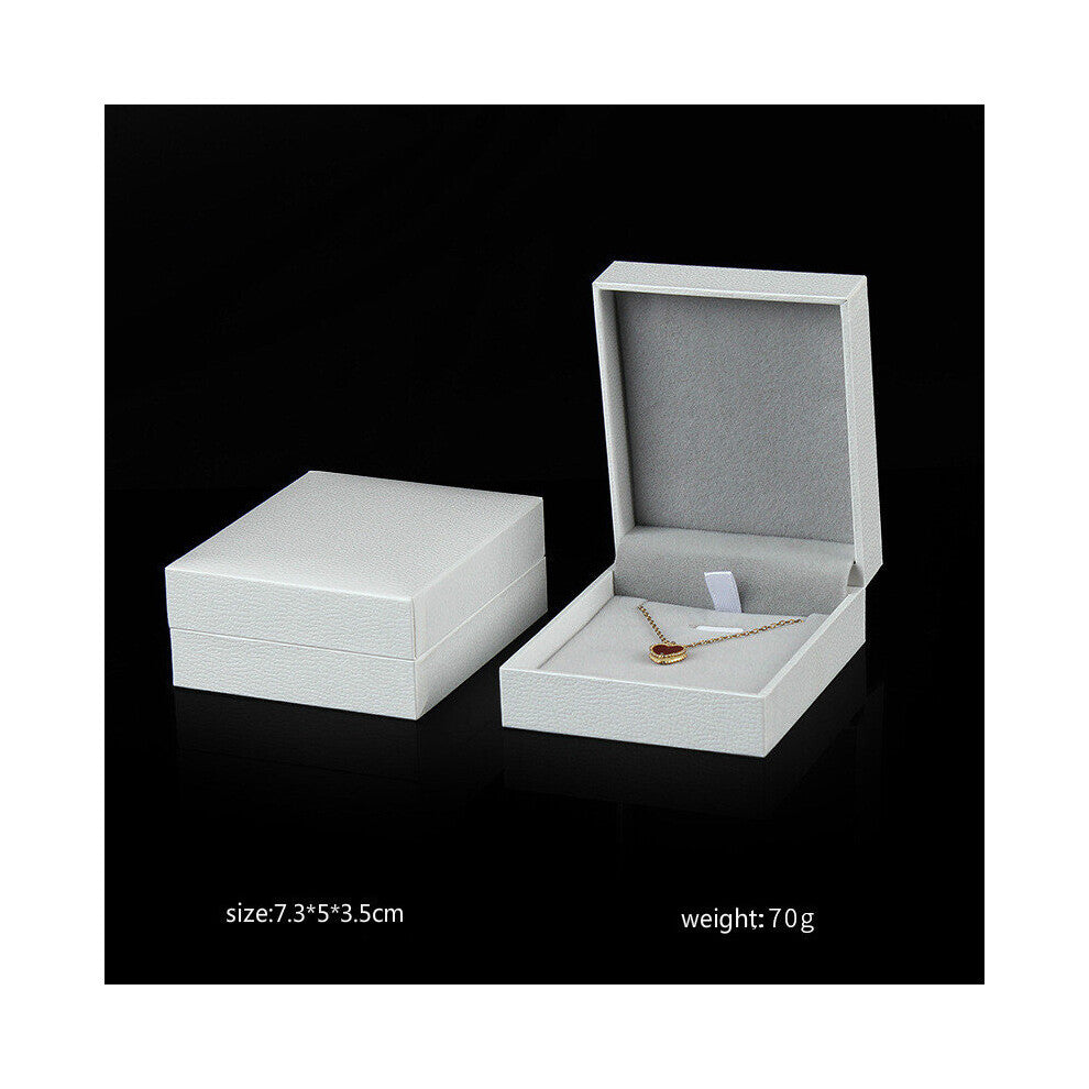 (same as picture White-WHITE) arrival size leather high-grade jewelry box ring&necklace&bracelet jewelry storage box box