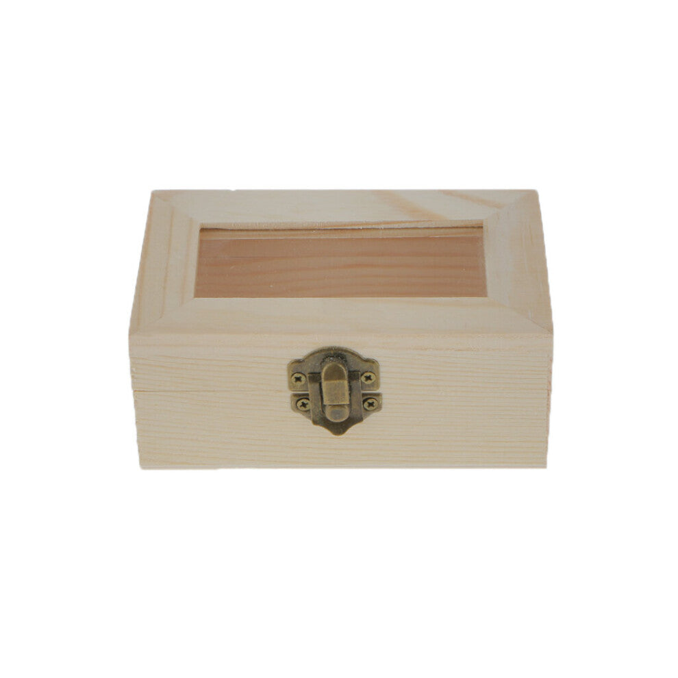 Small Wooden Jewellery Boxes - Plain Unfinished Wood Trinket Boxes With Lids
