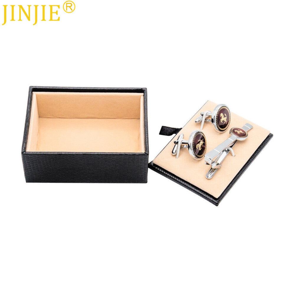 Lychee Pattern Cufflinks and Tie Clip Set Packaging Box Jewelry Box Men Gift Men's Jewelry Gift Packaging Box