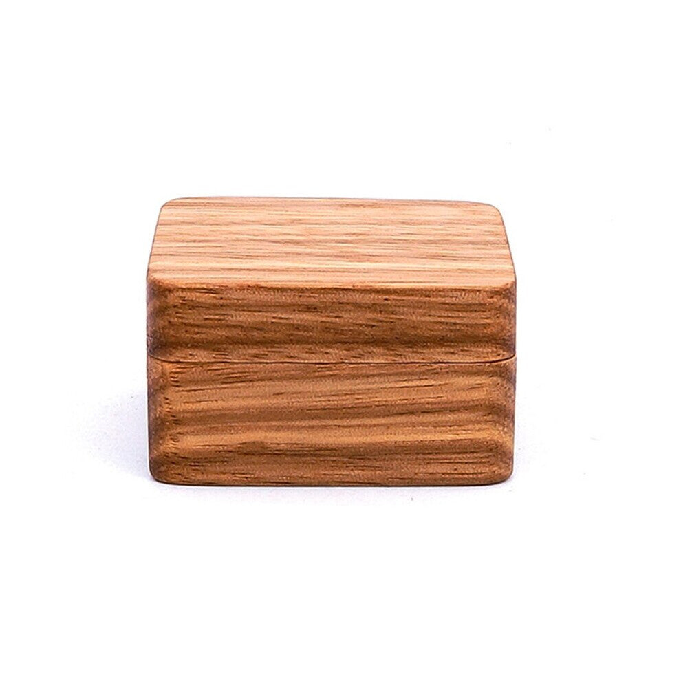High Rustic Men Suit Wooden Cufflink Portable Sleeve Button Jewelry Walnut Wood Keepsake Storage Box