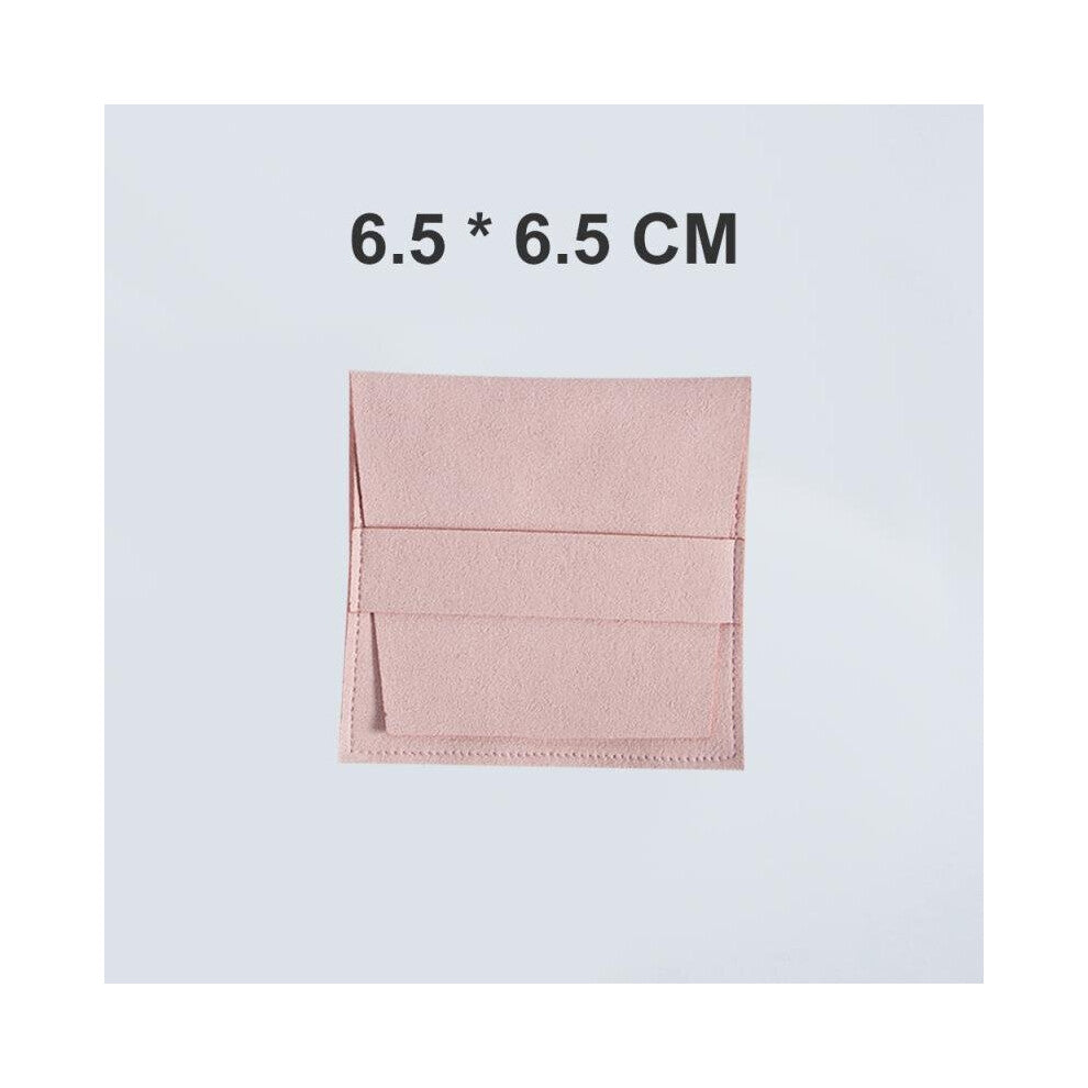 5pcs Suede Microfiber Jewelry Bag Flannel Ringearring Bracelet Pocket Flap Strip Jewellery Pouch