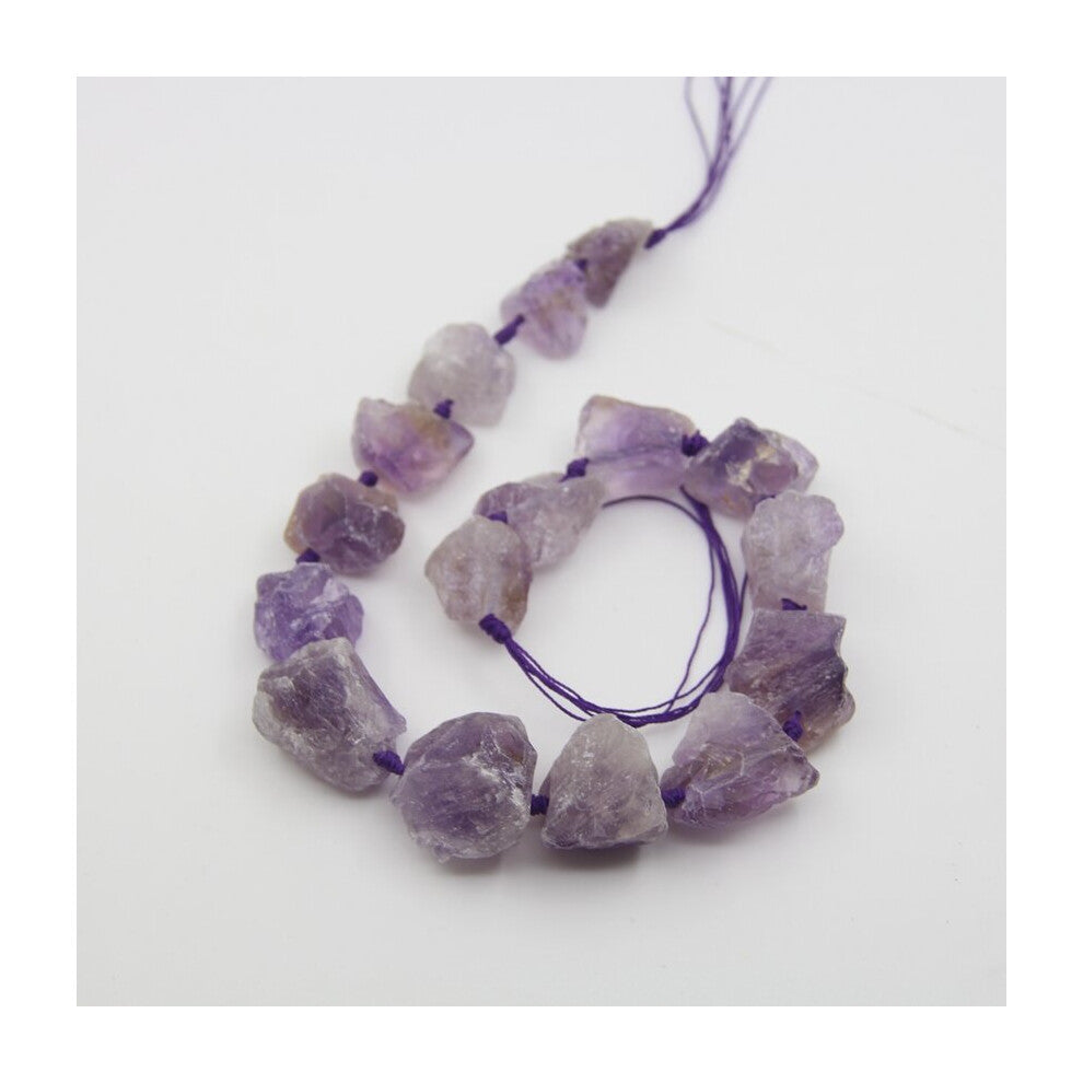 Natural Quartz Crystal Big Hole Rough Nuggets Beads,Personalized Raw Gemstone Freeform Cut Nugget Chips Charm Necklace Jewelry