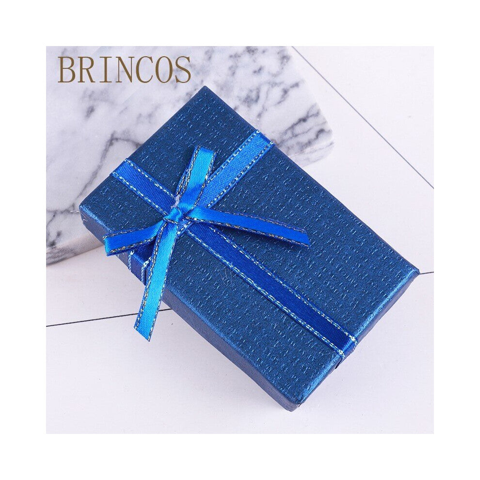 Gift box Floral Necklace Earrings Ring Box Engagement Bracelet Display Navy Organizer 6