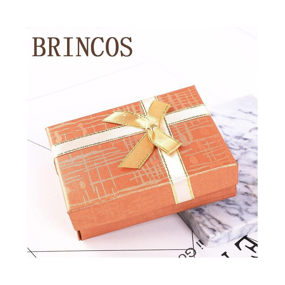 Bow decoration ring paper square jewelry storage earrings necklace engagement bracelet display accessories multi-color box