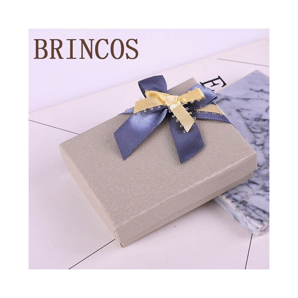 9 * 7 * Bow square jewelry storage earrings engagement ring necklace bracelet display box 6 colors