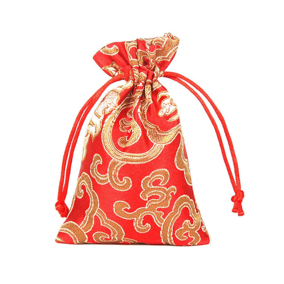 90x120mm Red Jewelry Bag Wedding Pouches Sack Jewelry Favor Holders Cotton Jewelry Pouches With Cloth Fabric Gift Bag Hot