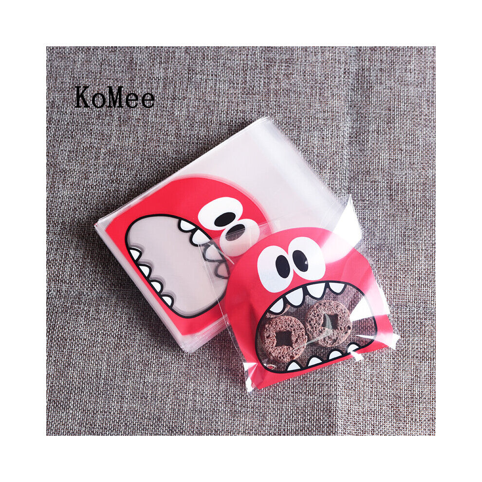 100ps-set 7x7cm Self-adhesive Gift Food Packing bags Red Small Biscuit bags Cookie Packaging Lace Candy Plastic Bags