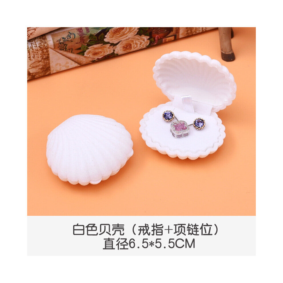 Jewelry Shell Heart Velvet Boxes for Women Wedding Engagement Ring Earrings Necklace Portable Display