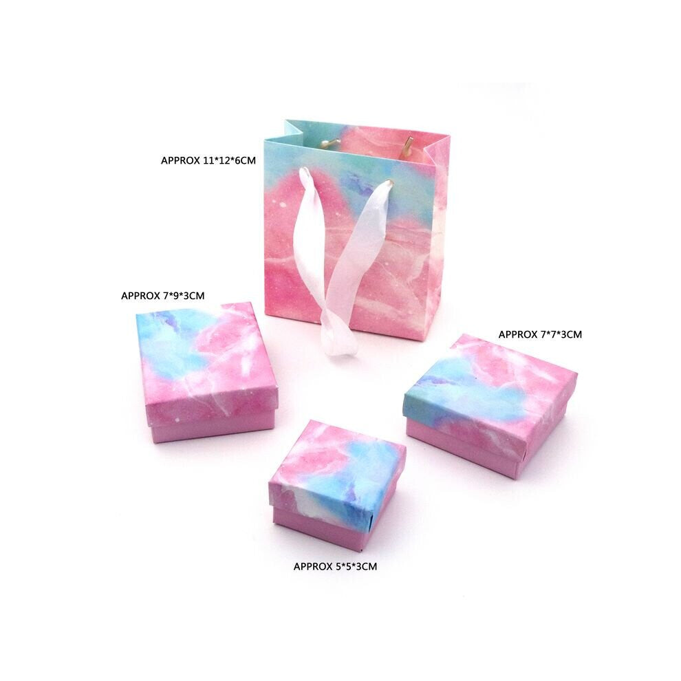 4Pcs-Set Earrings Box Craft Paper Tote Bags Carrying Cases For Jewelry Making Wedding Engagement Party Packages Diy Accessories