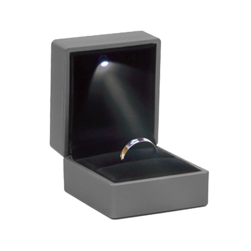 Wedding LED Lighted Necklace Earring Ring Pendant Bangle Bracelet Storage Box Engagement Jewelry Display Holder Cases