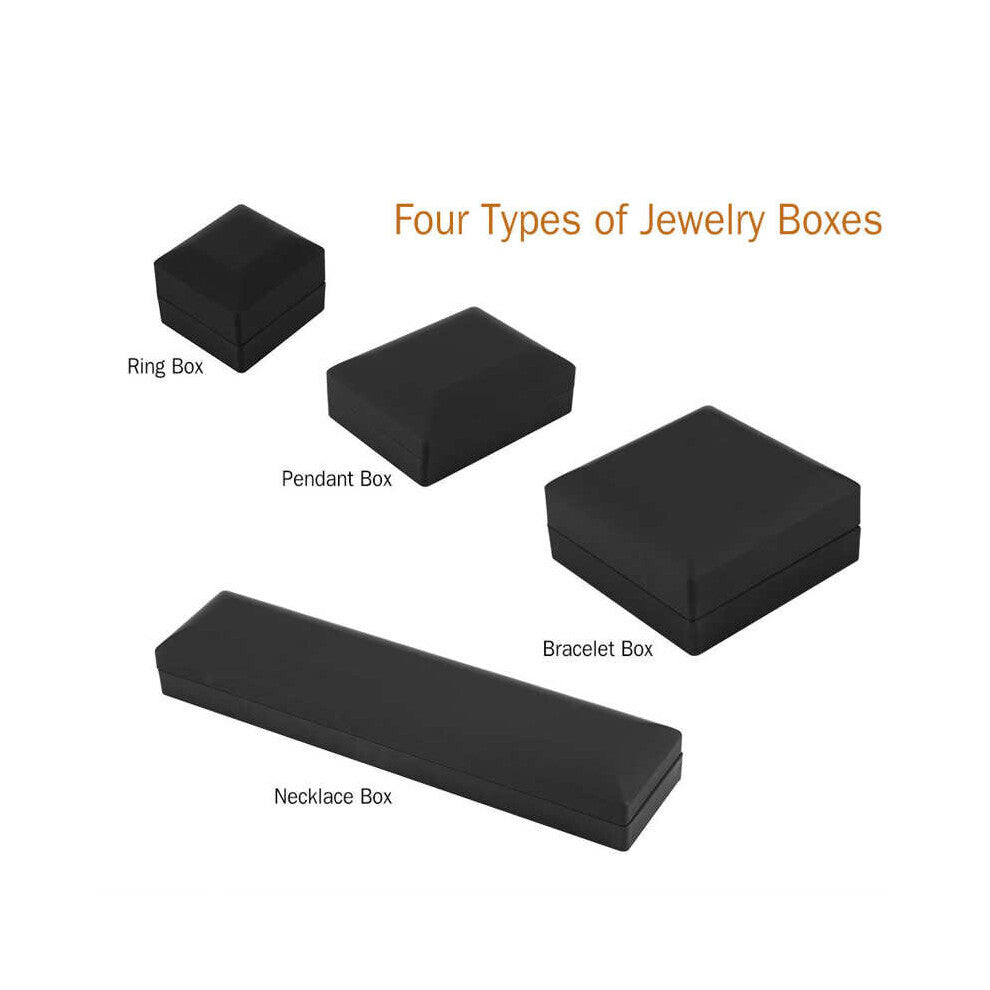 4 Types Jewelry Box LED Light for Ring-Pendant-Bracelet-Necklace Birthday Jewelry Display Case Gift Storage Box