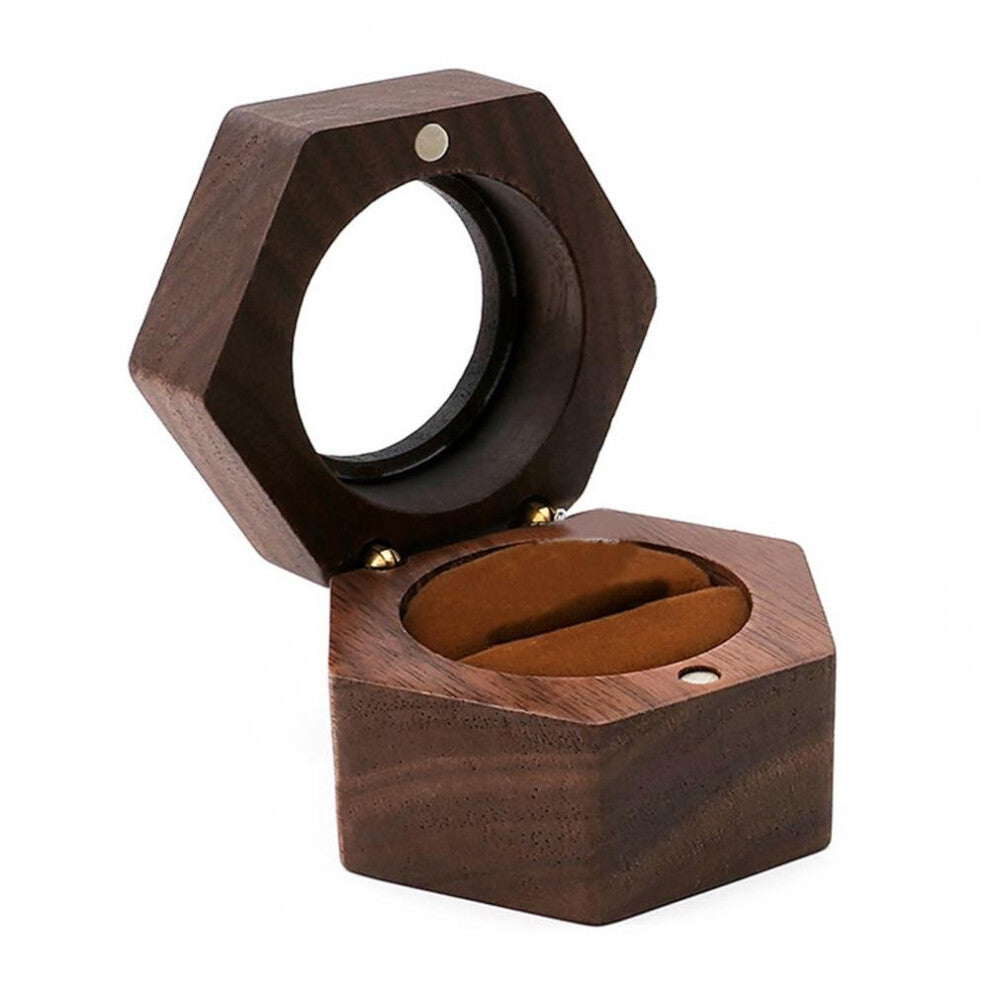 Ring Storage Box Vintage Space-saving Natural Wood Ring Storage Box Keep Neat Ring Gift Case Household Stuff