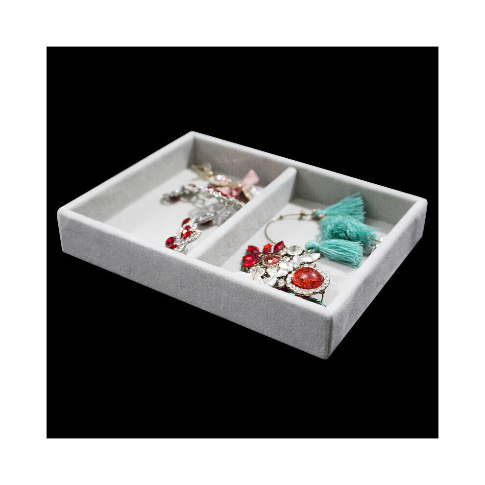 Jewelry Organizer Tray Ring Earrings Bracelet Cufflinks Drawer Insert Display Stand Holder Rack Storage Showcase