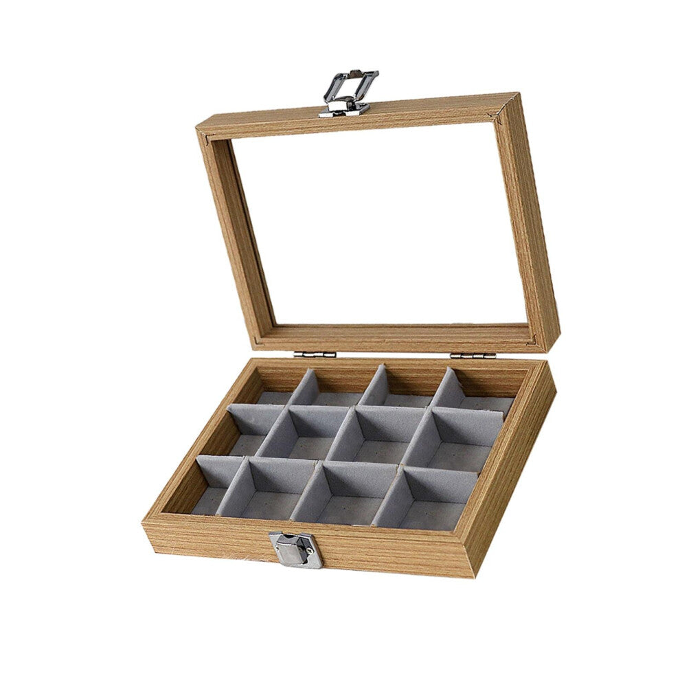 Stackable Jewelry Tray with Cover Plush Wrapped Trinkets Container Plate Organizer for Gadgets Pendant Drawers Dresser Showcase