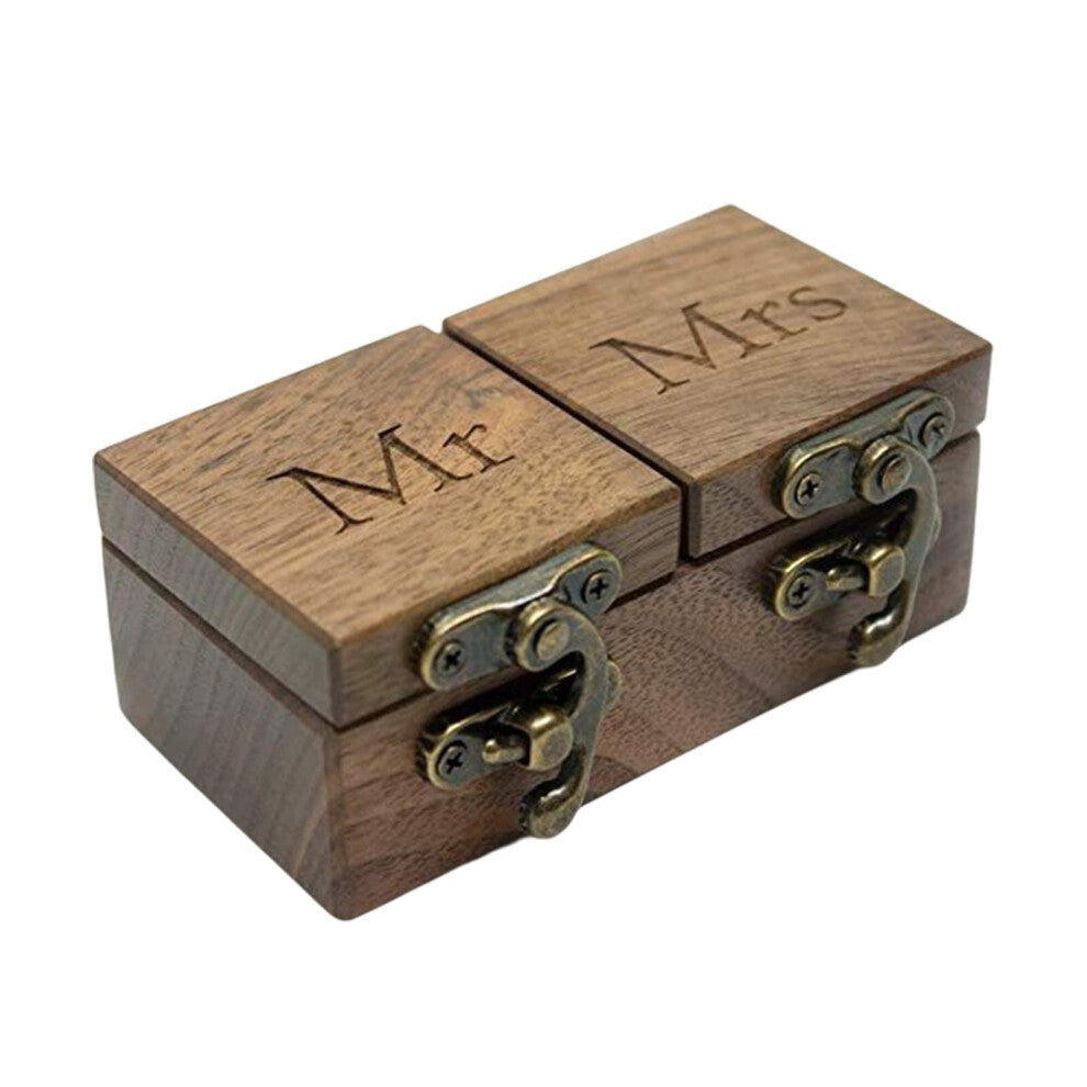 Jewelry Box Organizer Box Double Rings Box for Proposal Engagement Weddings Pendant