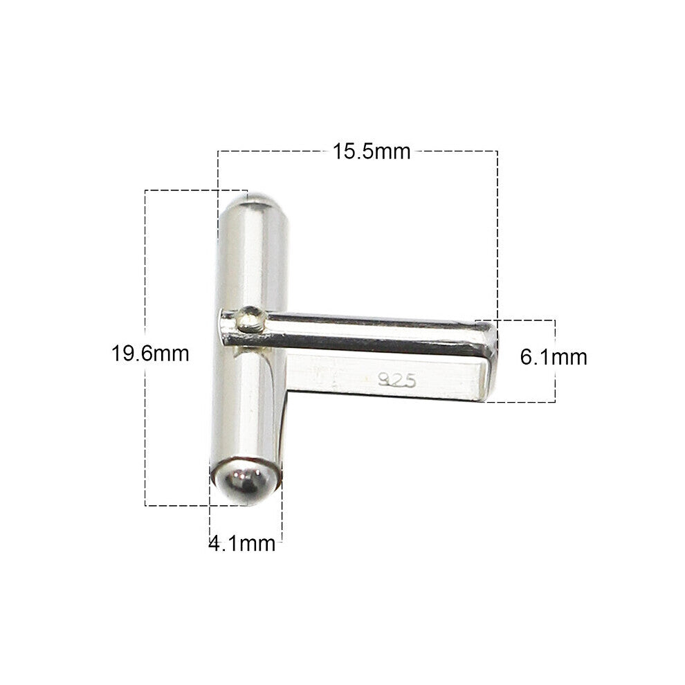 Beadsnice 925 Sterling Silver Cufflinks of French Cufflink Backs for Men's Cufflinks Making ID36479