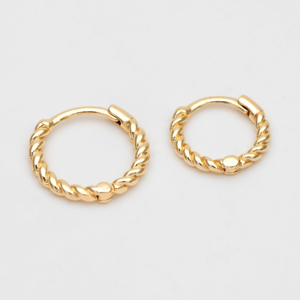 10pcs Minimalist Hoop Earrings 11- 13- 15mm, Huggie Earrings, Huggie Hoops (GB-3457)