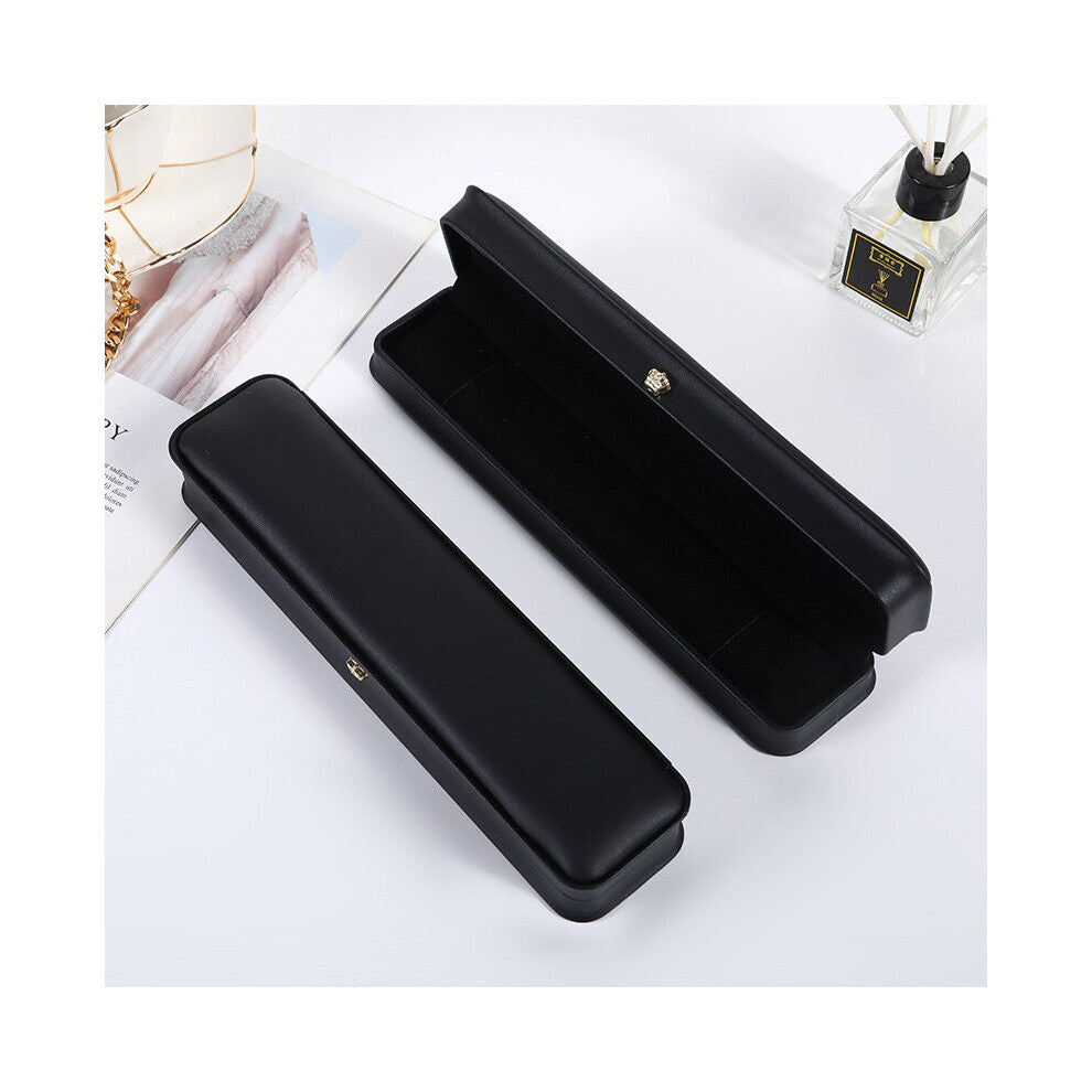 PU Leather Necklace Long Chain Box Bracelet Jewelry Storage Case Pendant Chain for Wedding Anniversary Engagement