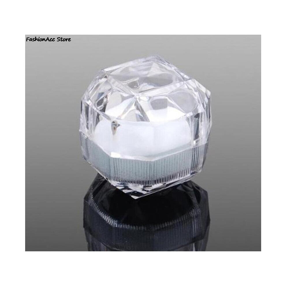 5Pcs transparent Acrylic Storage Box Gift Pakcage Display Case For Ring Box Jewelry