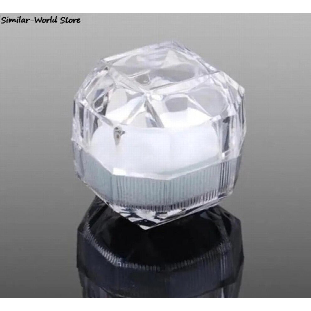 5Pcs transparent Acrylic Storage Box Gift Pakcage Display Case For Ring Box Jewelry