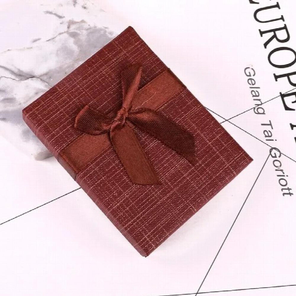 Square Ring For Earrings Necklace Bracelet jewelry box Rose pattern box shape Bow Paper box Engagement Gift