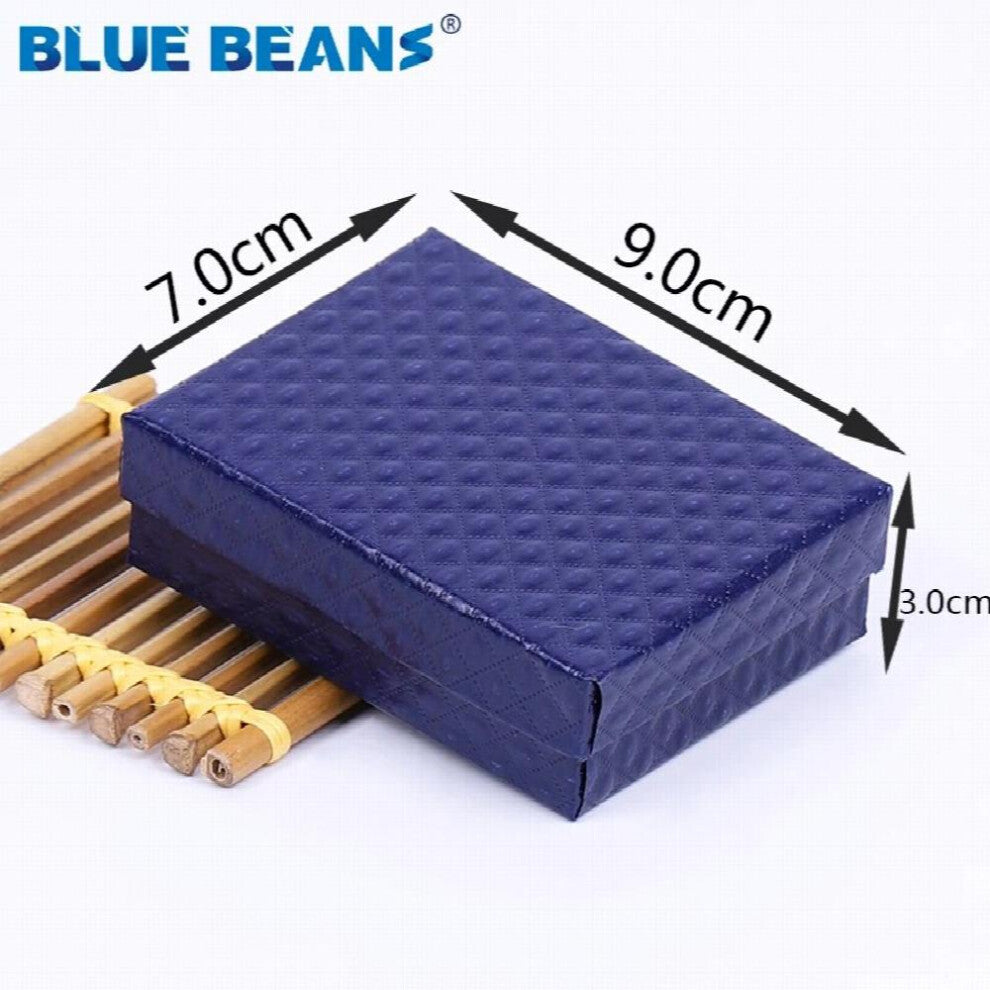 Square jewelry box organizer Engagement Ring For Earrings Necklace Bracelet Display Holder red navy