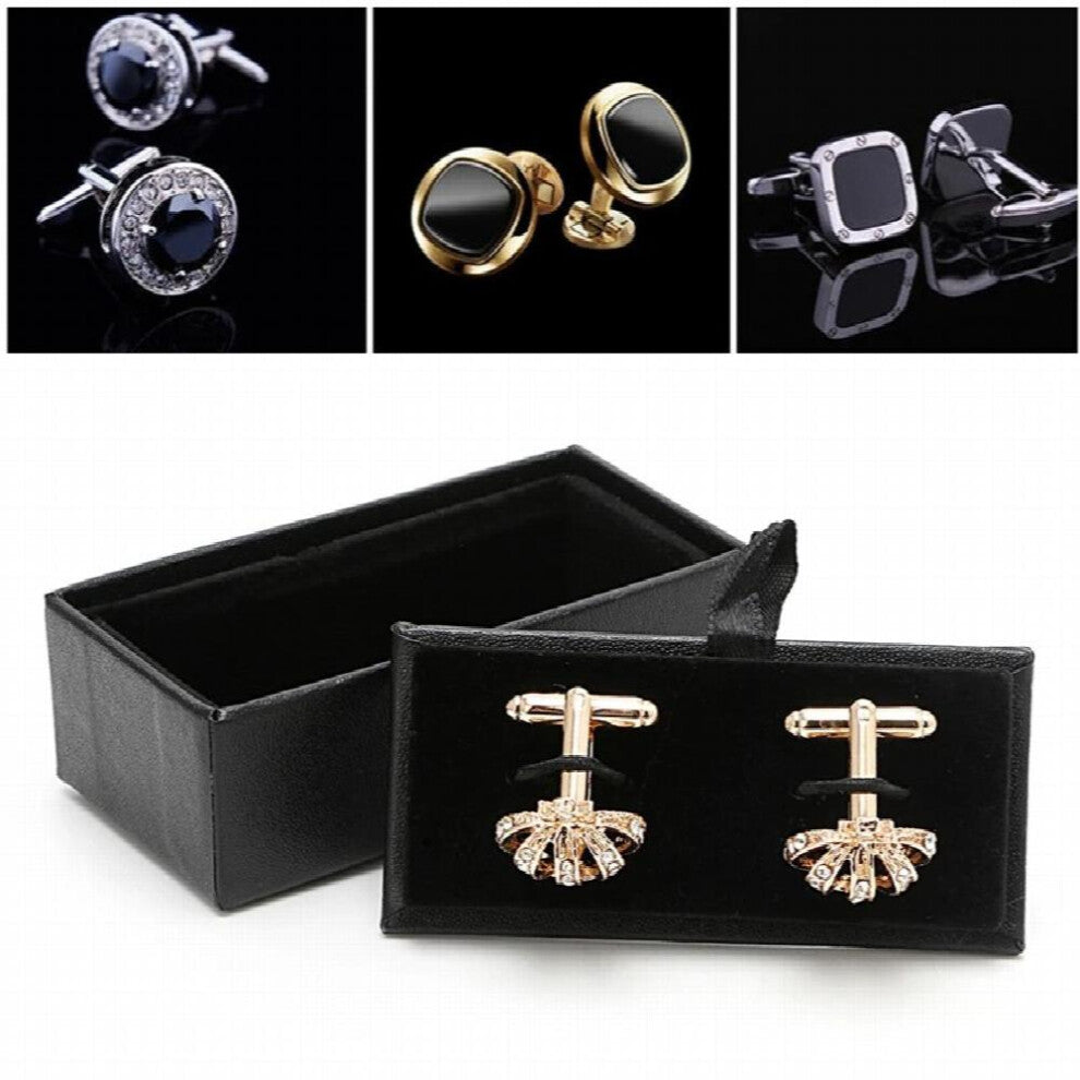 Travel Jewelry Box Ring & Cufflink Box Padded Jewelry Holder PU Leather Watch Storage Boxes Men & Women Jewelry Display M29 22