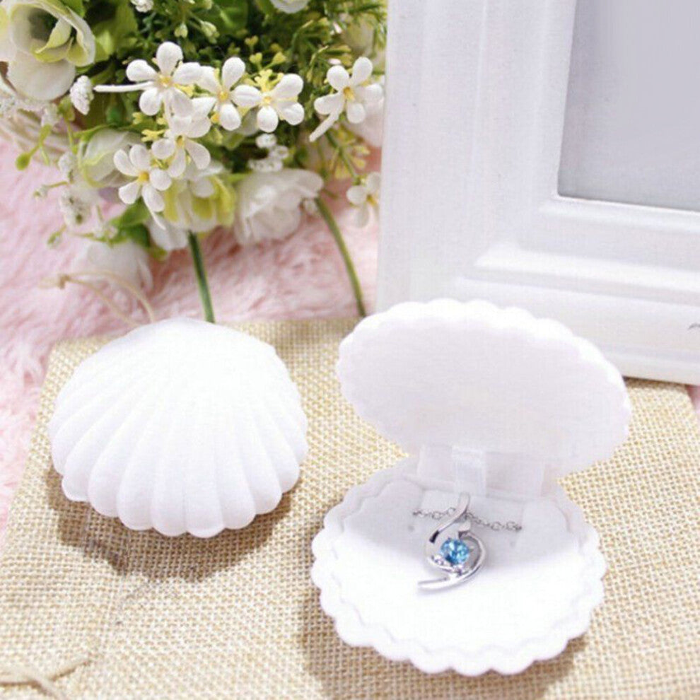 Hot Women Shell Shape Jewelry Display Necklace-Earrings-Ring Case Gift