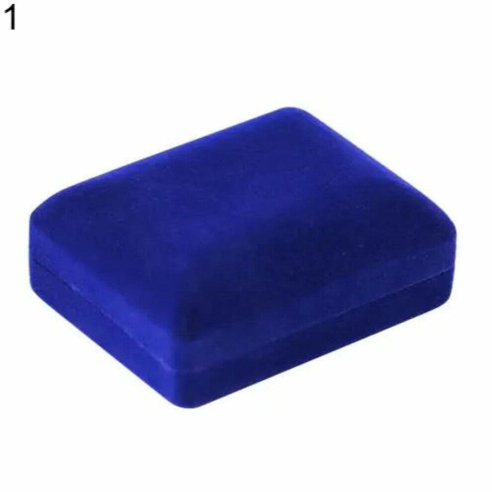 Heart Square Velvet Necklace Earrings Ring Storage Case Engagement Wedding Jewelry Display for Lover's