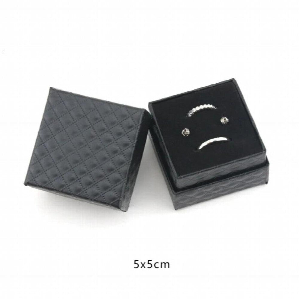 High Square Jewelry Box Wedding Engagement Ring Box For Earrings Jewelry Display Holder Red Navy