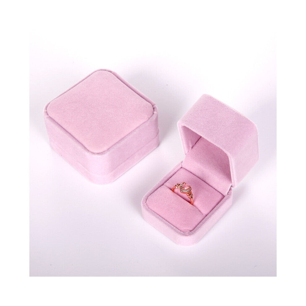 Velvet Earring Boxes Jewelry Gift Ring Organizer Engagement Wedding