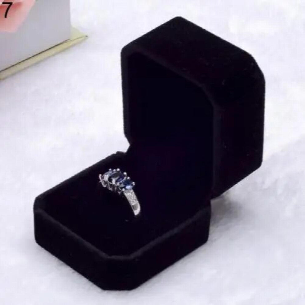 Velvet Engagement Wedding Earring Ring Pendant Jewelry Display Box Gift Case jewelry box-joyeros organizador de joyas-ring b